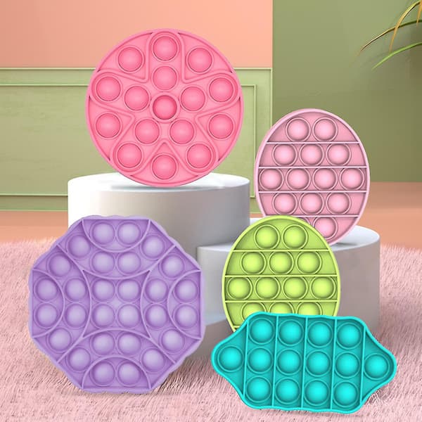 Push Pop Bubble Toy Geometrisk Härlig Silikon Squeeze Sensorisk Bubble Toy För Barn-4