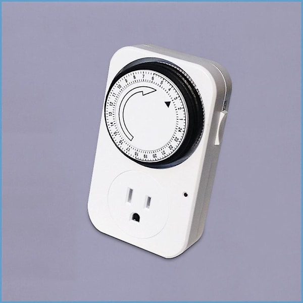 Analog timer, 1 händelse, Mekanisk Timer, Socket Timer Mekanisk Switch, Vit