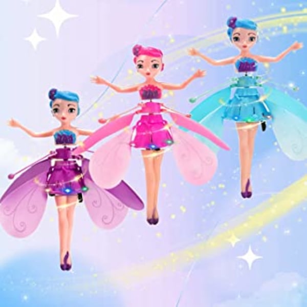 Sensing Flying Fairy Toy, USB Sky Dancer lila