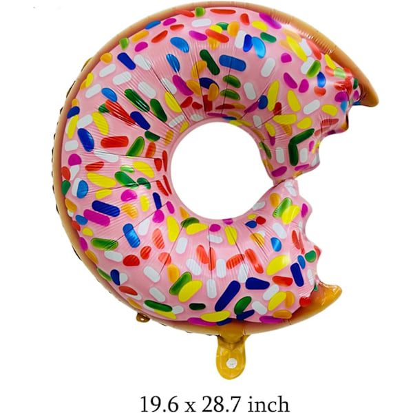 6 stk Donut Balloner Kit Store Donut Folieballoner Til Fødselsdag Børnebruser Bryllup Jubilæum Sommer Donut Temafest Dekorationer Forbrugsvarer