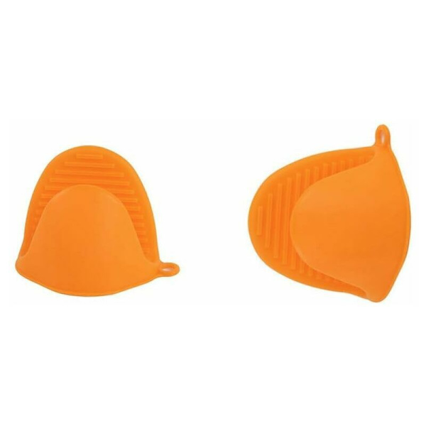 Silikon grytlappar, Mini köksgrytlappar, värmebeständig lösning, 1 par (orange)