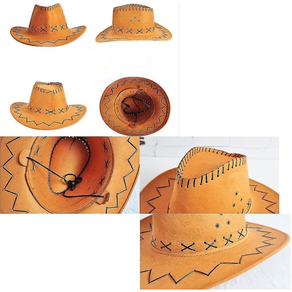 Svart Temptation Western Cowboyhatt för män Fashion Western Cowboyhatt