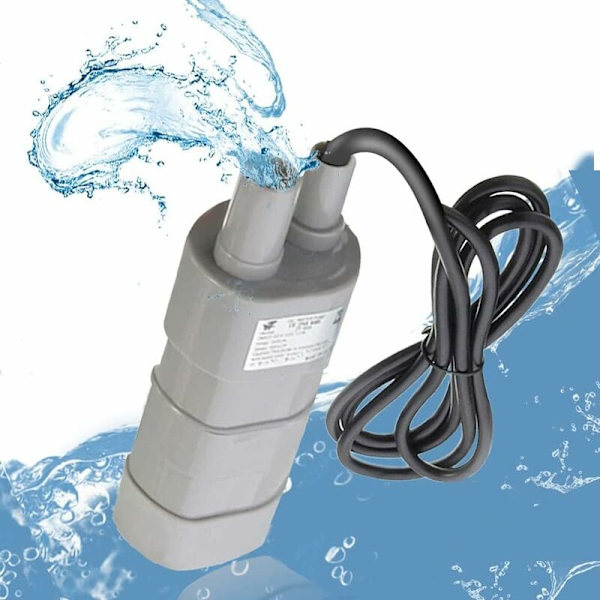 Sukeltava vesipumppu, 12V sukelluspumppu, 600L/H Mini sähköinen vesipumppu suihkulähdepumppu asuntoautoon, lampi, akvaario, akvaarion suihkulähde