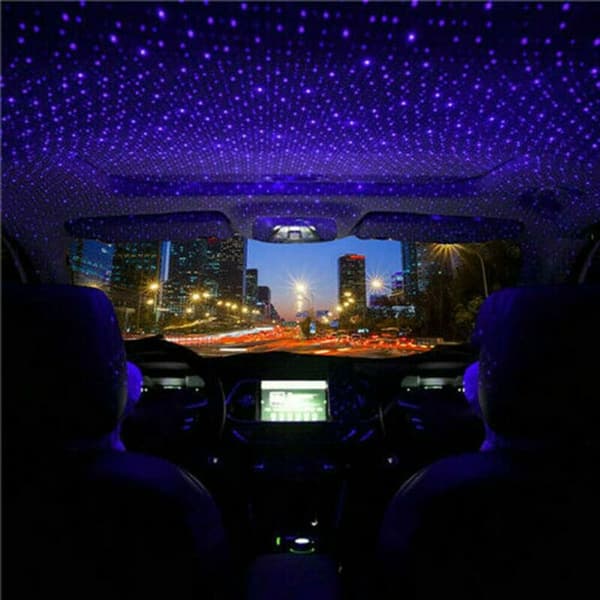USB Atmosph??Re Lampe Interiør Ambient Stjerne LED Projektor Stjernehimmel Universal Blå+Lilla