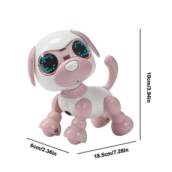 Interaktiv fjernstyret robot hundesnor LED (Pink)