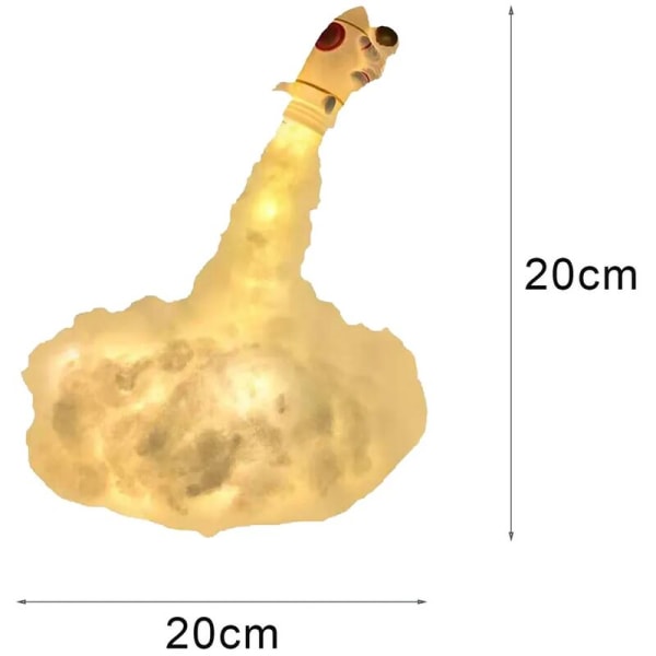Skyraket natlampe, udsøgt håndlavet farverig DIY materialepakke, astronautlampe til børneværelset