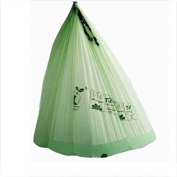 Biologisk nedbrydelig PLA-affaldspose Majsstivelsesposer Genanvendt madaffalds-affaldsposer til køkken, kontor, skraldespand-8L
