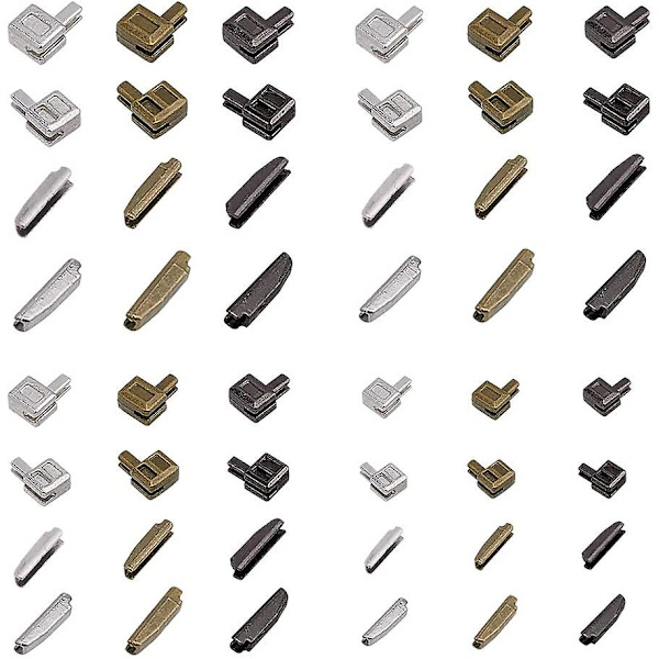 12 set metall blixtlås låsreglage fäste 3 färger # 3 # 5 # 8 # 10 Sätt i blixtlåspluggen under pennblixtlåset