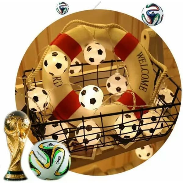 Fodbold String Lights Indendørs Have String Lights USB LED String Lights 3M Varm Hvid 20 LED Pige Værelsesdekoration Bar Fest Julepynt