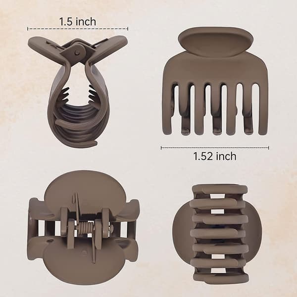 Dubbel rad hårklämmor - 4-pack 4,5 cm tjocka