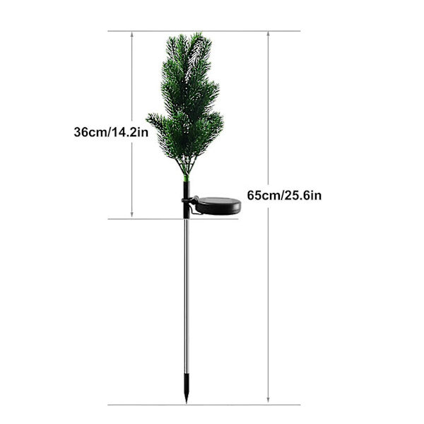 Solcellsjuldekoration Ljus LED Julgran Plug-in Ljus Utomhus Trädgårdsdekoration Ljus