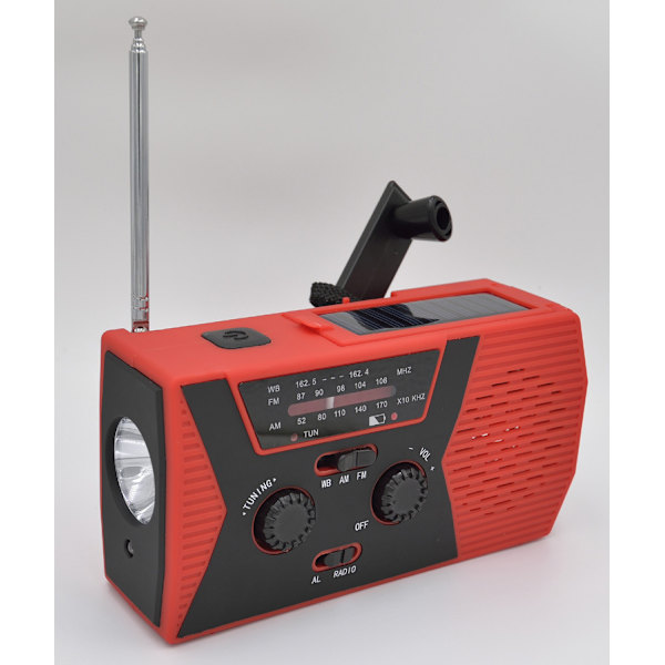 1 kpl taskulamppu ja lukulampulla, kannettava leirintä AM FM NOAA sääradio, 2000mAh virtapankki - vihreä