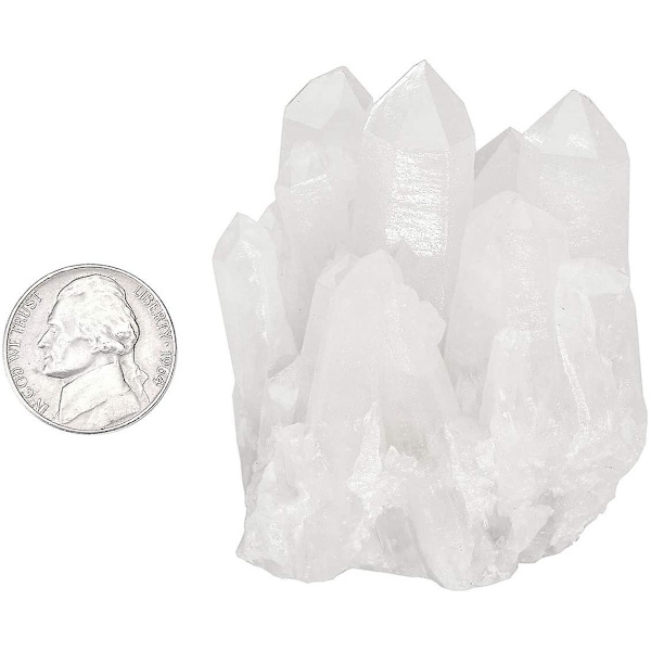 Healing Rock Crystal Clear Quartz Cluster Mineral Geode Druzy Specimen 1,85-3,5 (vit Crystal Quartz Cluster)