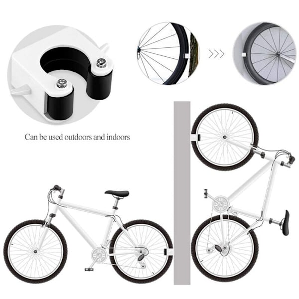 Cykelparkeringsspänne MTB Väggfäste Landsvägscykel Vertikal Förvaringshållare Klämma Cykelhållare Spännen MTB Cykel, Svart