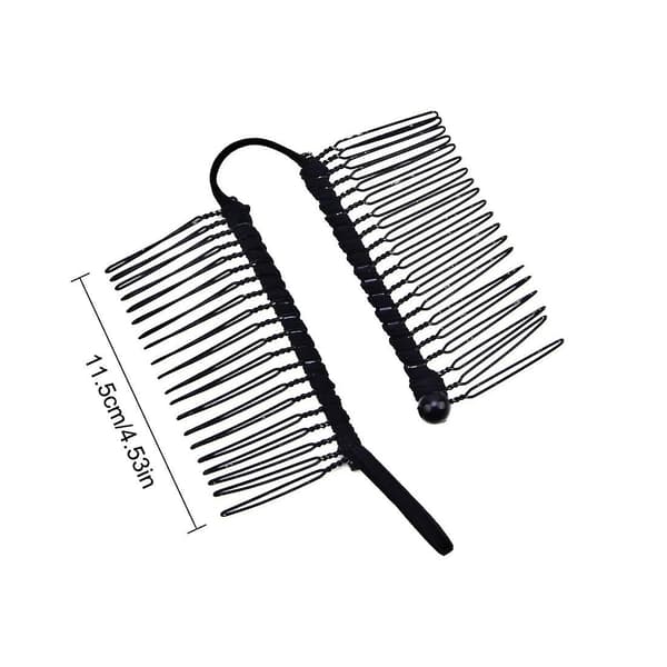 2-pack retro bananahårklämmor elastiska håraccessoarer 30-tandad banankamklämma