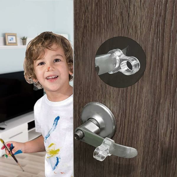 TRIOM 6-pack PVC dörrstopp / Liten dörrstopp i silikon / Dörrstopp giftfri transparent