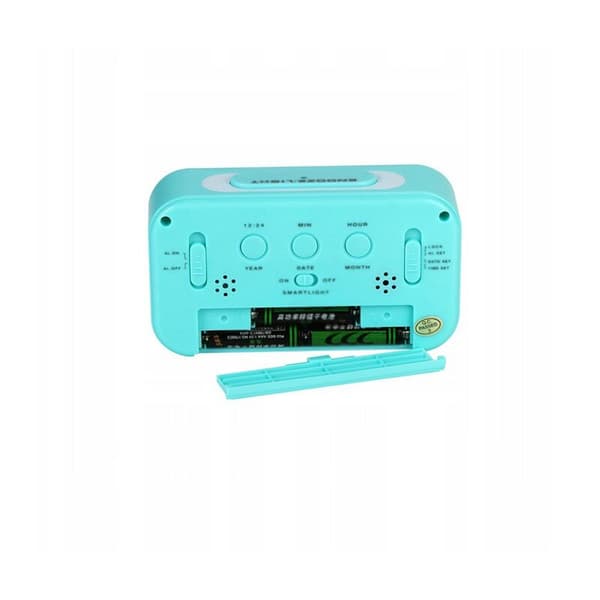 Multifunktionell digital väckarklocka LED Smart Luminous Smart Clock Temperatur Evighetskalender Studentväckarklocka, Rosa