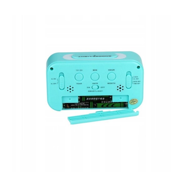 Multifunktionell digital väckarklocka LED Smart Lysande Smart Clock Temperatur Perpetual Calendar Studentväckarklocka, rosa