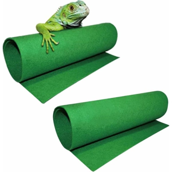 Skäggagam Reptilmatta 2-pack Ödla Terrarium Sängkläder Substrat Liner Orm Sängkläder Tillbehör Passar Orm Gecko Sköldpadda Leguan
