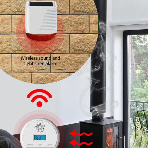 Kolmonoxiddetektor – LCD-digitaldisplay – uppfyller standarden