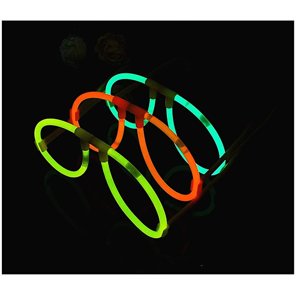 Glow Sticks Bulk 50ct Glow Glasögon, Glow In The Dark Rave Party Glasögon Födelsedag Bröllop Favors Glow Party Tillbehör Jul Halloween dekoration