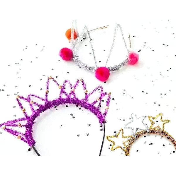 Piberensere 100 stk 10 Farver Chenille Stænger Til DIY Håndværk Dekorationer Kreative Skoleprojekter (6 Mm X 12 Tommer, Bling-bling Farver)