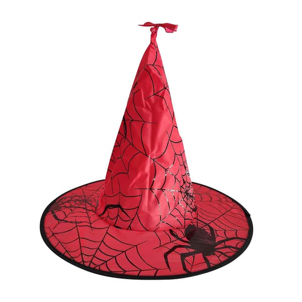 Halloweenhatt Häxhatt Dekorationshänge Röd