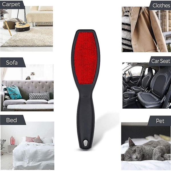 Dubbelsidig ludd borste, återanvändbar, ta bort husdjurshår, ludd, damm (2-pack)-1