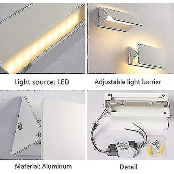 Triangelstil Vägglampa Led 5w Modern Lampa Inredning Modernt Aluminium Ljus För sovrumstrappa Vardagsrum Kontorsveranda [energiklass A +