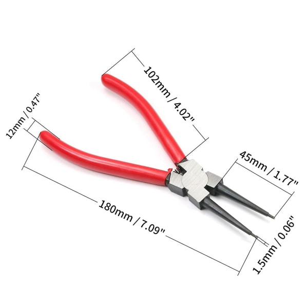 Precision inner snap ring pliers raka käft cirklipstång - 2 stycken