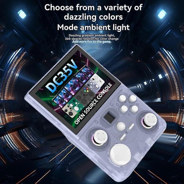 DC35V Retro Handhållen Spelkonsol 3,5-tums IPS-skärm Utbytbar Joystick Stöder 30+ Emulatorer Fickformat Videospelare
