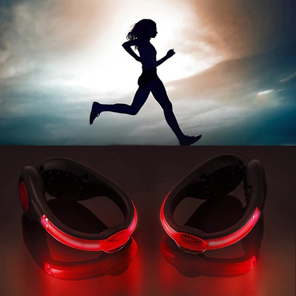 2024 Nya 2st LED-skoklämmor Ljus USB-laddning Säkerhetsklämmor Ljus för Löpning Jogging Promenader Cykling