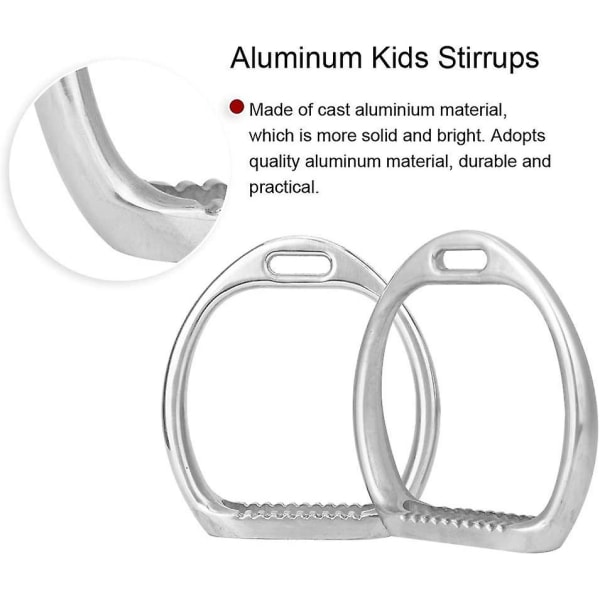 Lättviktsstigbyglar för barn, säkerhetsbyglar med sadelpedaler i aluminium