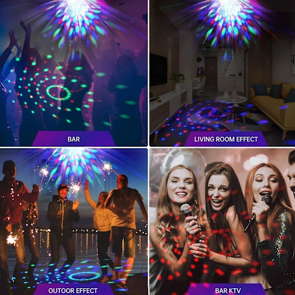 24w Mini Bt Projektionsmusik Rgb Sju-färgs Fyrbladlampa-26-1（Typ 1）