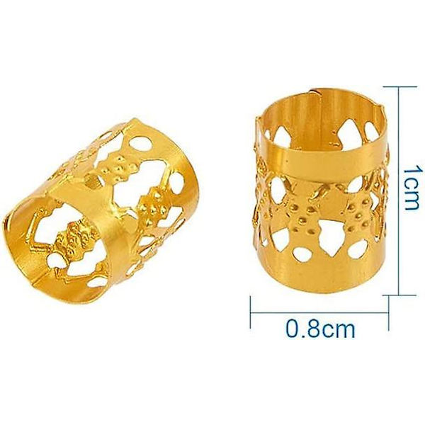 70 flätor metall fläta pannband accessoarer, manschett fläta pärlor, hårförlängningsringar