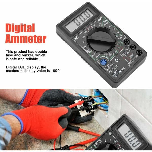 Triumph DT830D Digital LCD-skärm Multimeter, Voltmeter Ammeter AC/DC Meter Tester