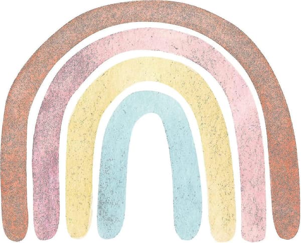 Vattenfärg Regnbåge Väggdekal, Stor Boho Regnbåge Väggdekal, 71,12 X 57,95 cm, För Flickors Sovrum Pojke-9