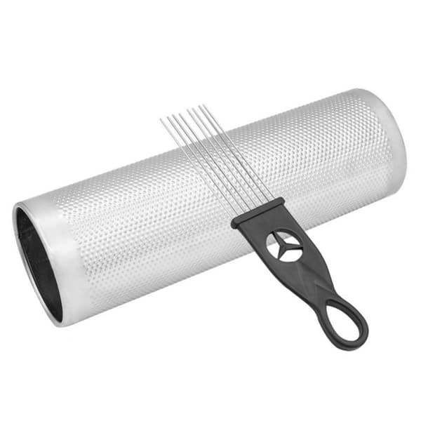 1 x Metal Guiro, holdbart rustfrit stål, skraber inkluderet, slagtøjsinstrument til børn og voksne.