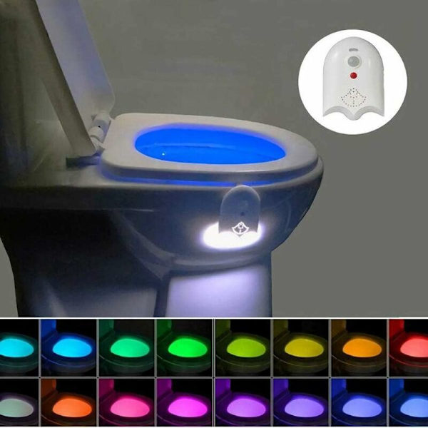 Liikkuva WC-istuimen yövalo 16 väriä Taustavalo USB-ladattava Taustavalo LED-WC-kulhoon WC-valo