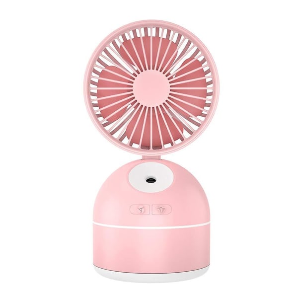 Spray Liten fläkt Desktop Fuktande Skönhetsfläkt Mini Atomized Fan Smart Befuktning Laddning 108 * 95 * 203mm Rosa