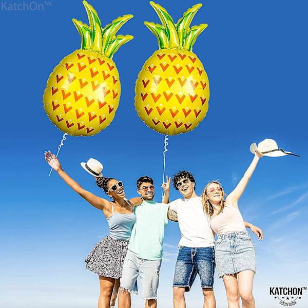 Gigantiske ananasballonger, 32 tommer - Ananasfestdekorasjoner | Ananasballong for ananasfødselsdagdekorasjoner | Fruktballonger | Ananas My