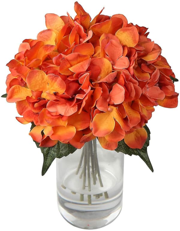 Konstgjord bröllopsblomsterarrangemang DIY Blommor Hem Trädgårdsdekoration 1-pack Orange