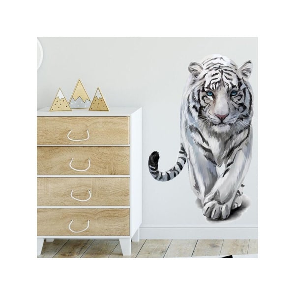 3D White Tiger Wall Sticker Nature Wild Animal Wall Sticker Decoration 1 Piece