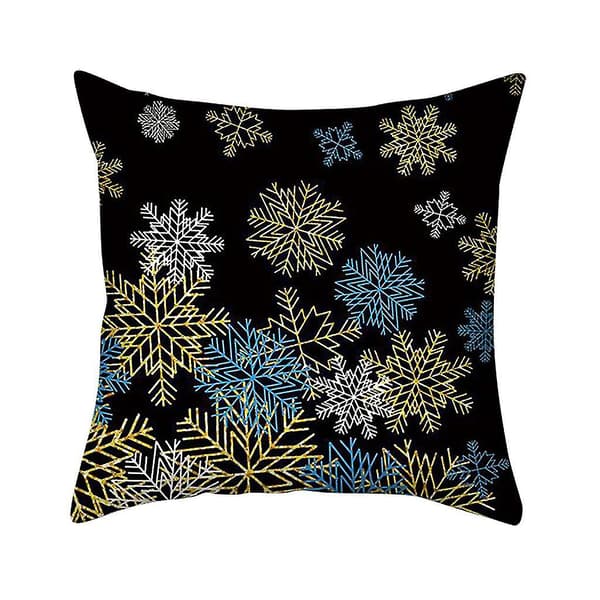 Julkuddeöverdrag med glitter, polyester, soffkudde, hemdekoration, 1 st
