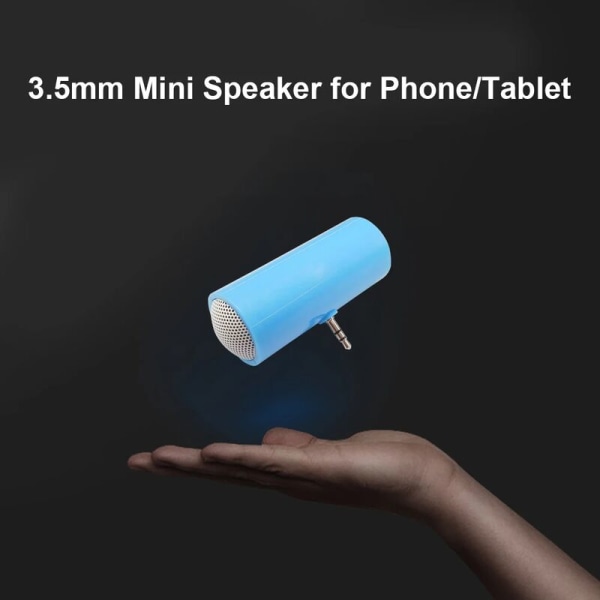 Mini-puhelinkaiutin 3,5 mm liitäntälinjalla, musiikkikaiutin iOS- ja Android-älypuhelimille ja tableteille