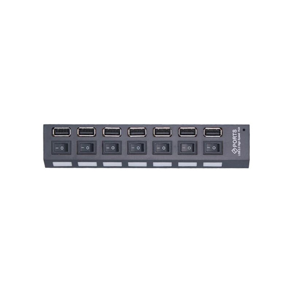 Switch expansionshubb 7-portars USB2.0 datorhubb USB expansionshubb en till sju USB2.0 splitter PC bärbar dator stationär dator (1 st)