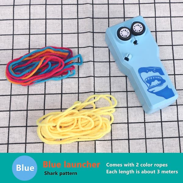 Loop Lasso Glow In The Dark, repkastare propeller, loop Lasso String Shooter Toy（Blå）