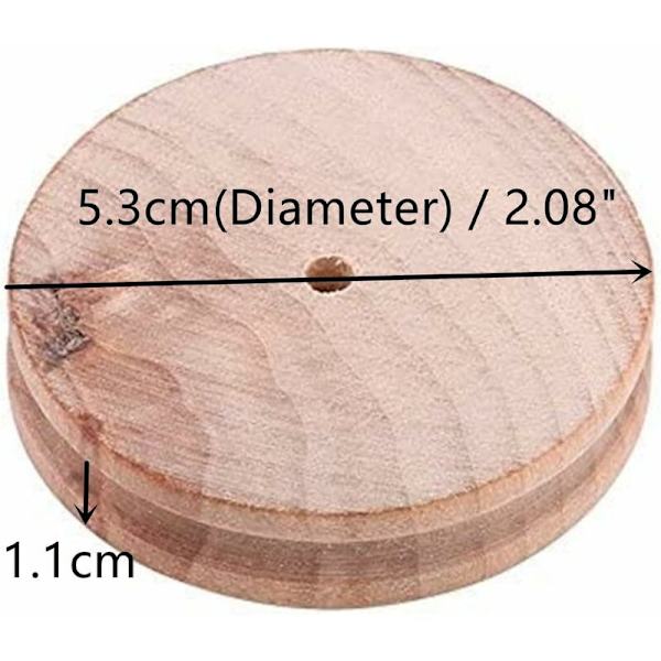 Set med 3 träläderkanter poleringsverktyg för DIY-läderarbete (rund + platt + kaka)