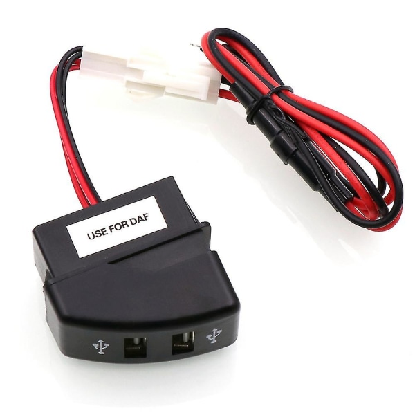 Bil Dual USB -laddare 5v 2.1a Bil USB - power Biltillbehör för Daf Truck Daf 95 Xf Xf 106 10