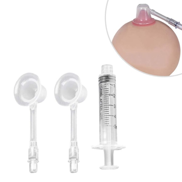 2 st Nippel Aspirator Korrigering Matning Sugning För Platt Invändig Retraktion Nippel Behandling Korrigering Amningshjälp